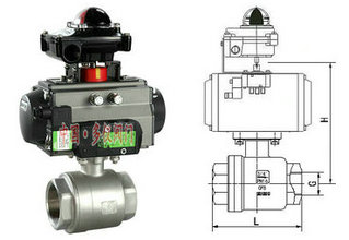 氣動螺紋球閥結(jié)構(gòu)